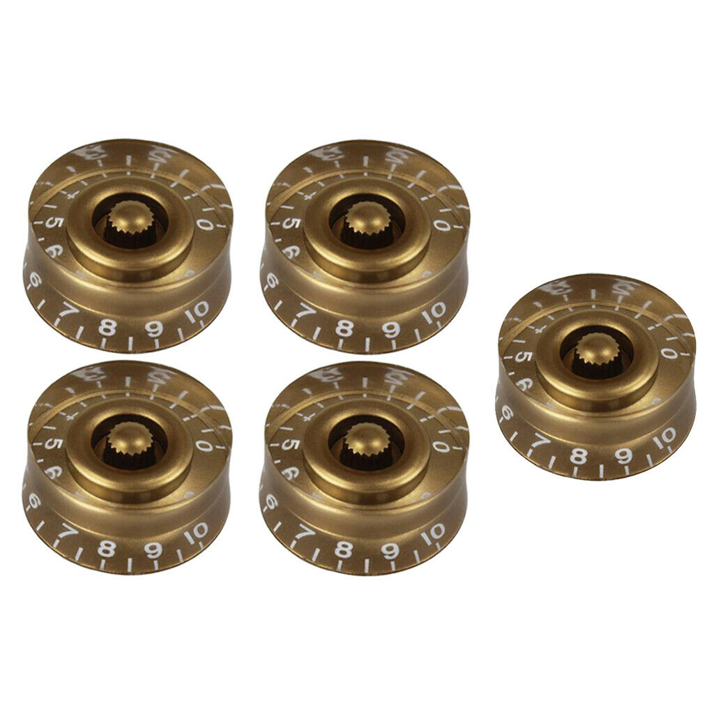 Guitar Speed Control Knobs with White Word for Electric Guitar Replacement, 4