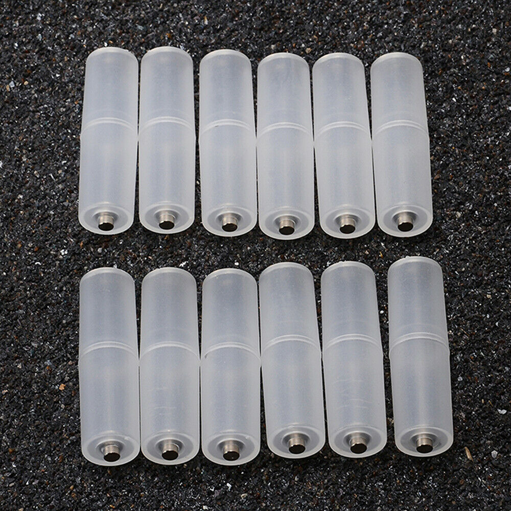 12Pcs/Lot AAA to AA Size Cell Battery Converter Adaptor Holder Case Switcher