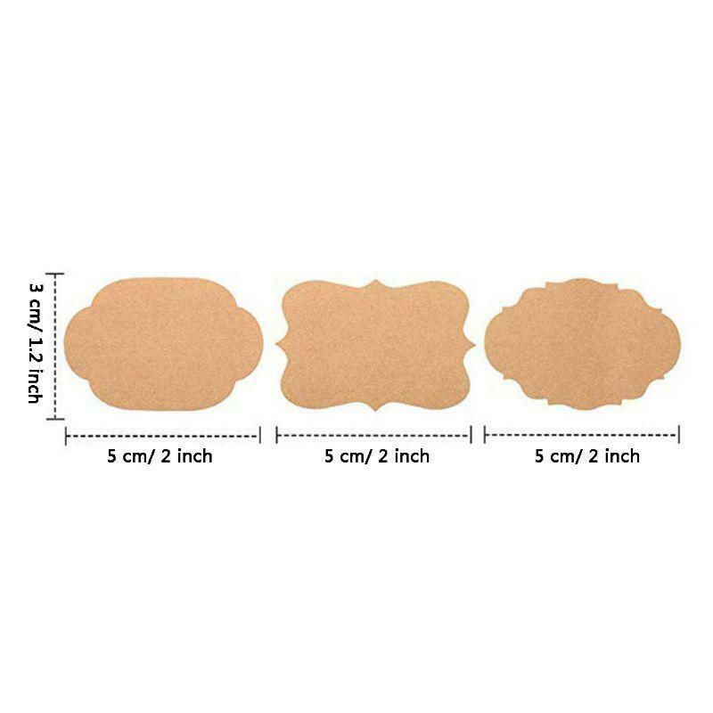 300pcs Mason Jar Glass Bottle Adhesive Labels Blank Natural Kraft Sealing For