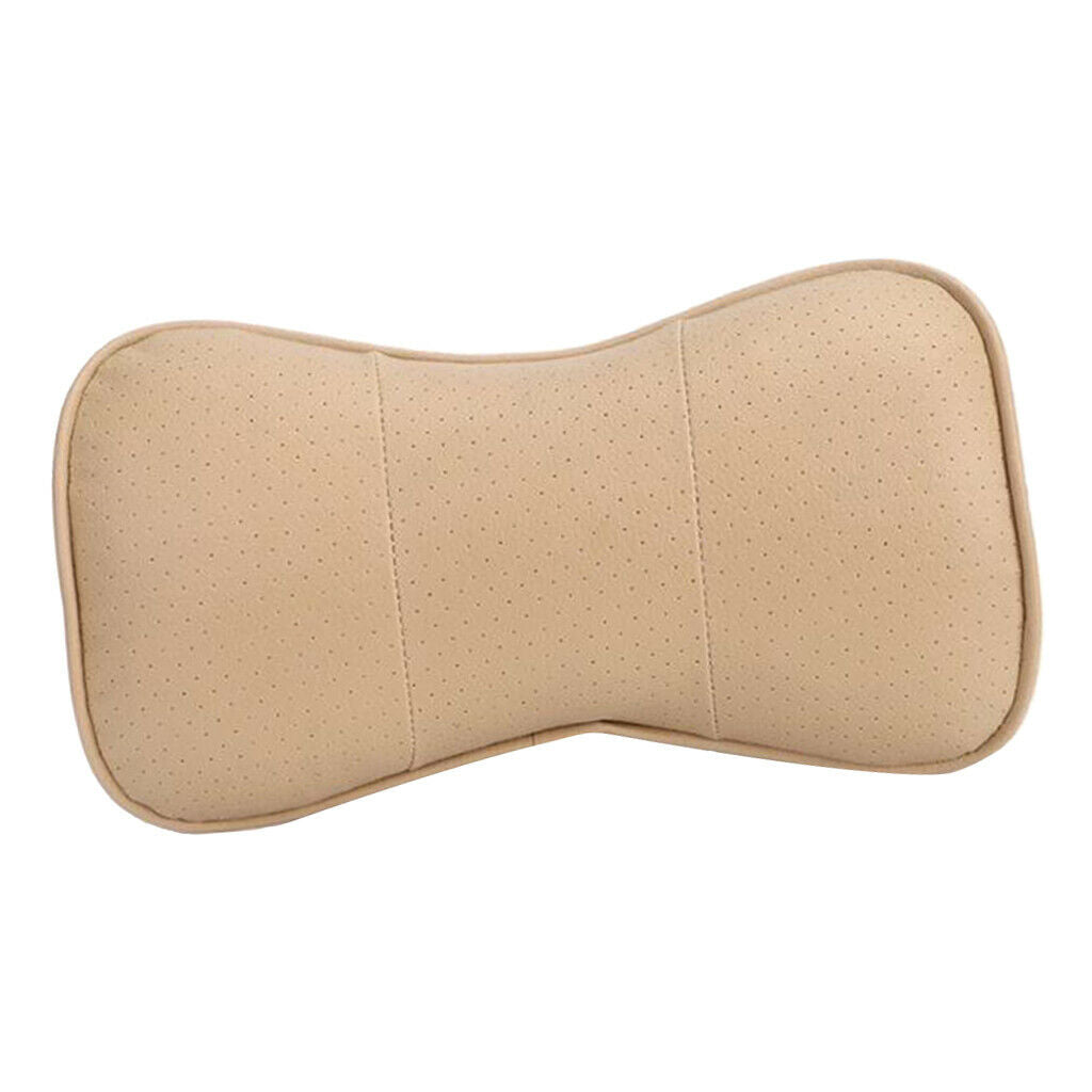 Beige Universal Auto  Pillow Neck Rest Headrest Cushion Support