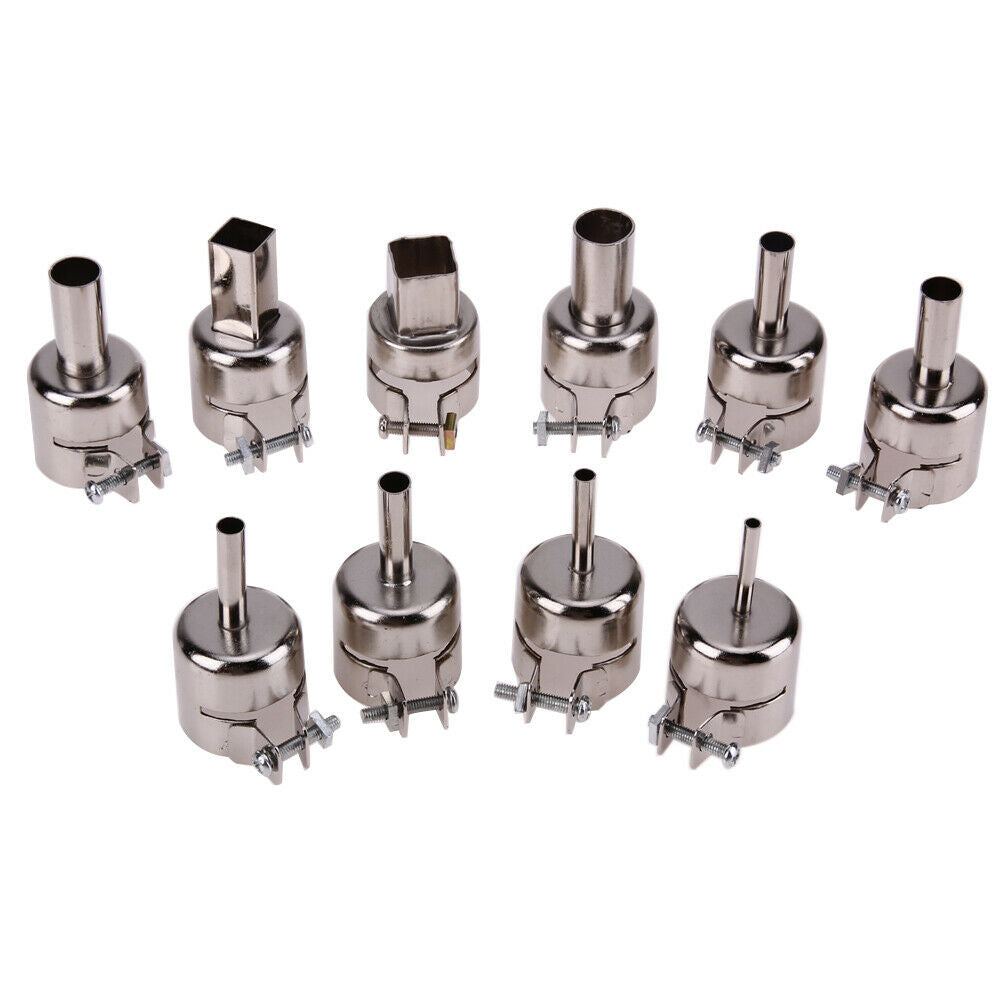 10Pcs Heat Gun Nozzles Solder Kit Set for 850 Hot Air Soldering Station C#P5