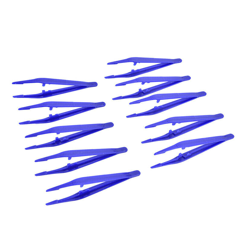 10pcs Plastic Beads Small Disposable Tweezers Tools Crafts DIY Jewelry Maki` XC