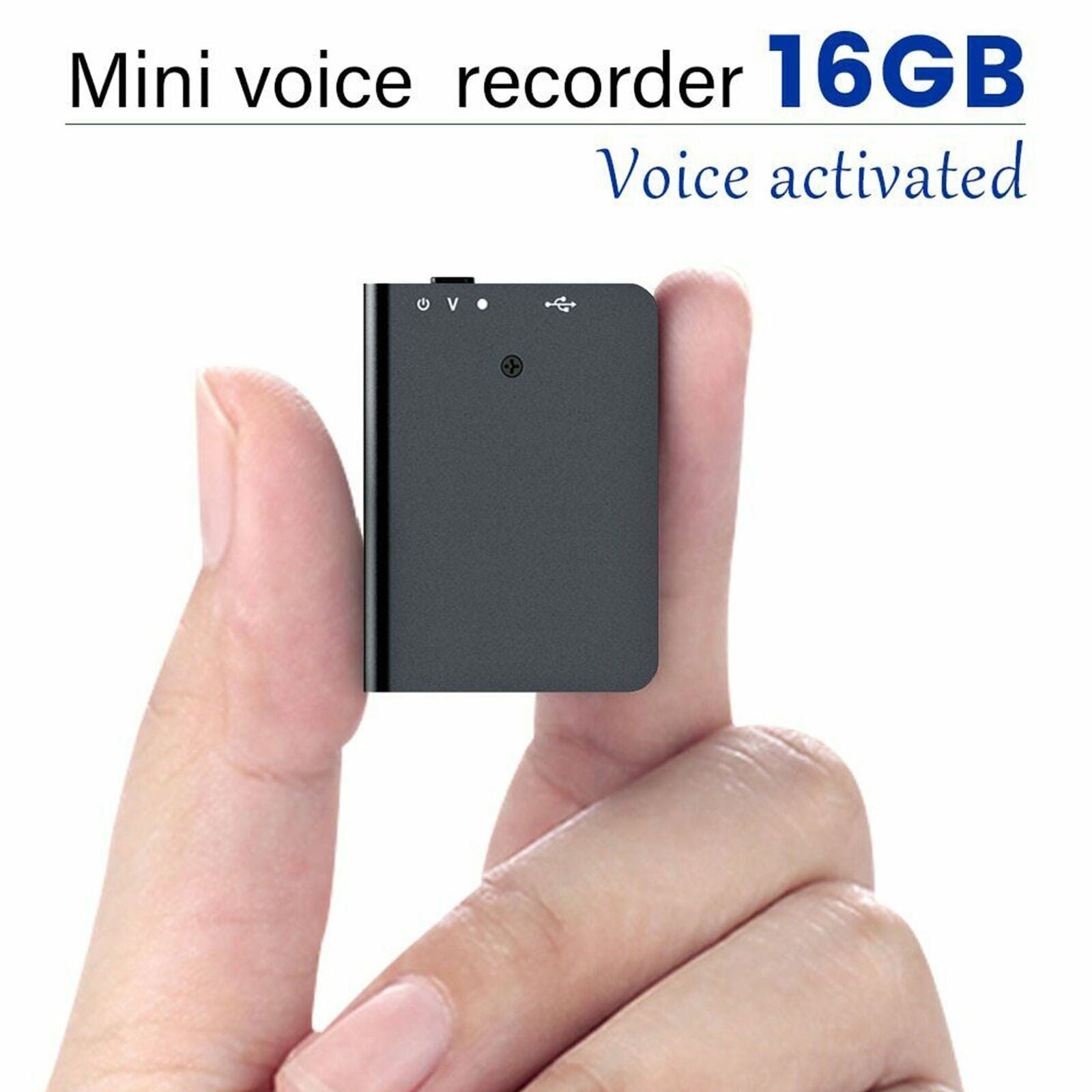 16GB Mini Voice Activated Recorder Small Digital Voice Recorder MP3 Player