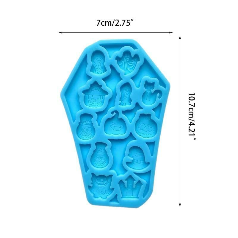 DIY Silicone Mold Halloween Coffin Shape Earrings Pendant Epoxy Jewellery Mould