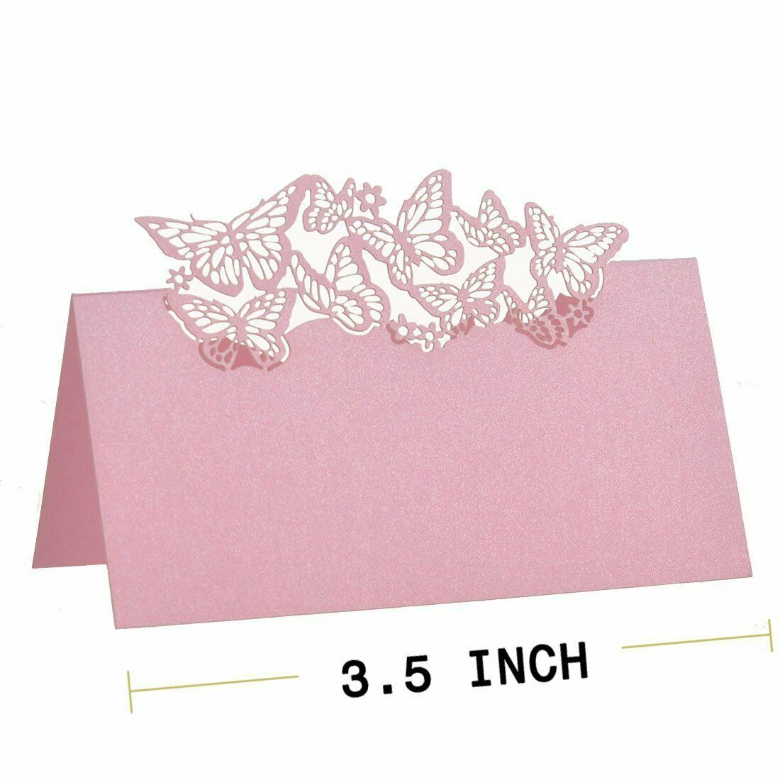 50 Butterflies Name Cut Out Place Cards Wedding Cards
