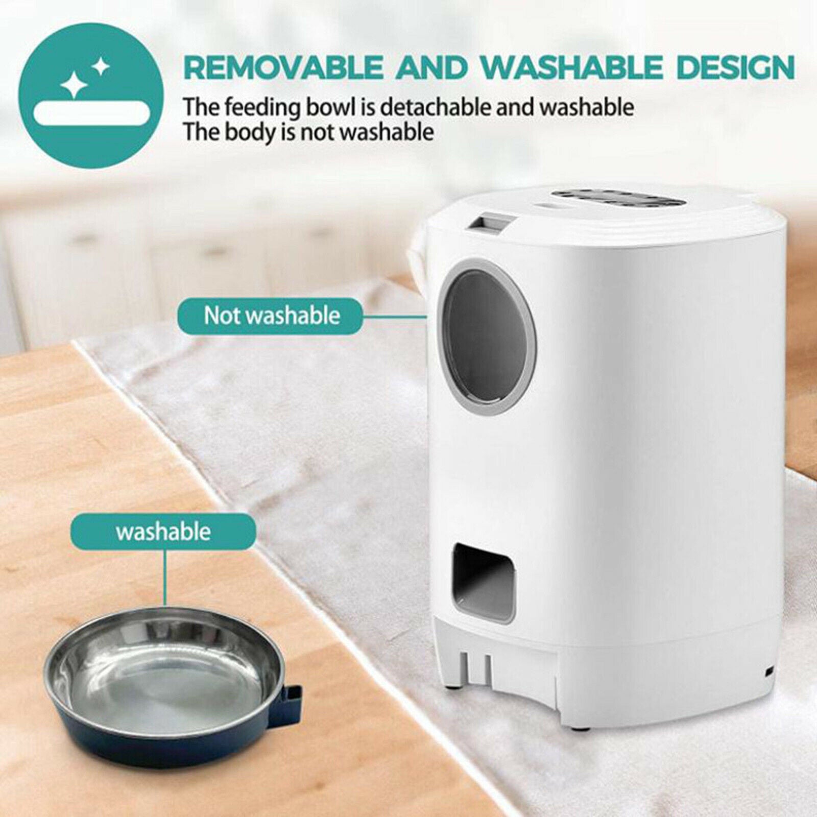 Automatic Pet Feeder for Dry Foods Timed Food Dispenser 1-4 Meals per Day