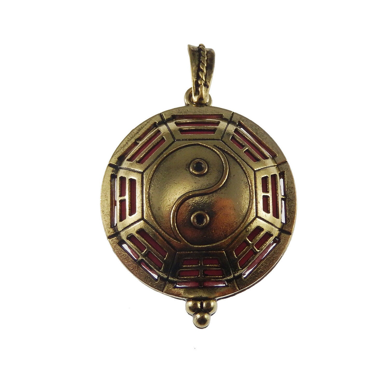 2 PCS Retro Brass Magnetic Locket Perfume Diffuser Pendant Charm Jewelry 43*35mm