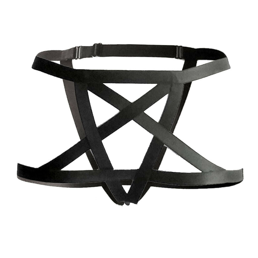 Sexy Women's Black Harness Bra Bustier & Straps Harness Garter Set Nightwear