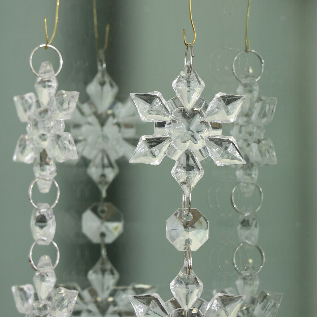 Acrylic Clear Snowflake Pendant Hanging Bead Curtain Wedding Decoration