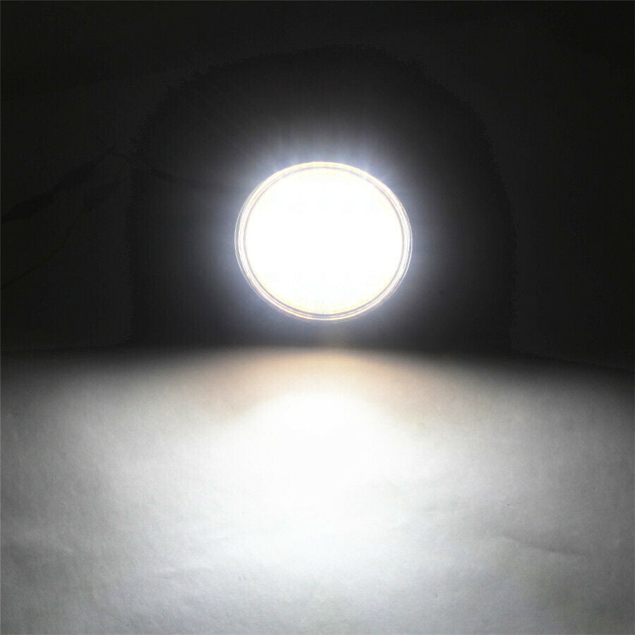 1 Pc Round Cool White 6500K LED Work Light Combo Beam Driving Fog Lamp PC Lens