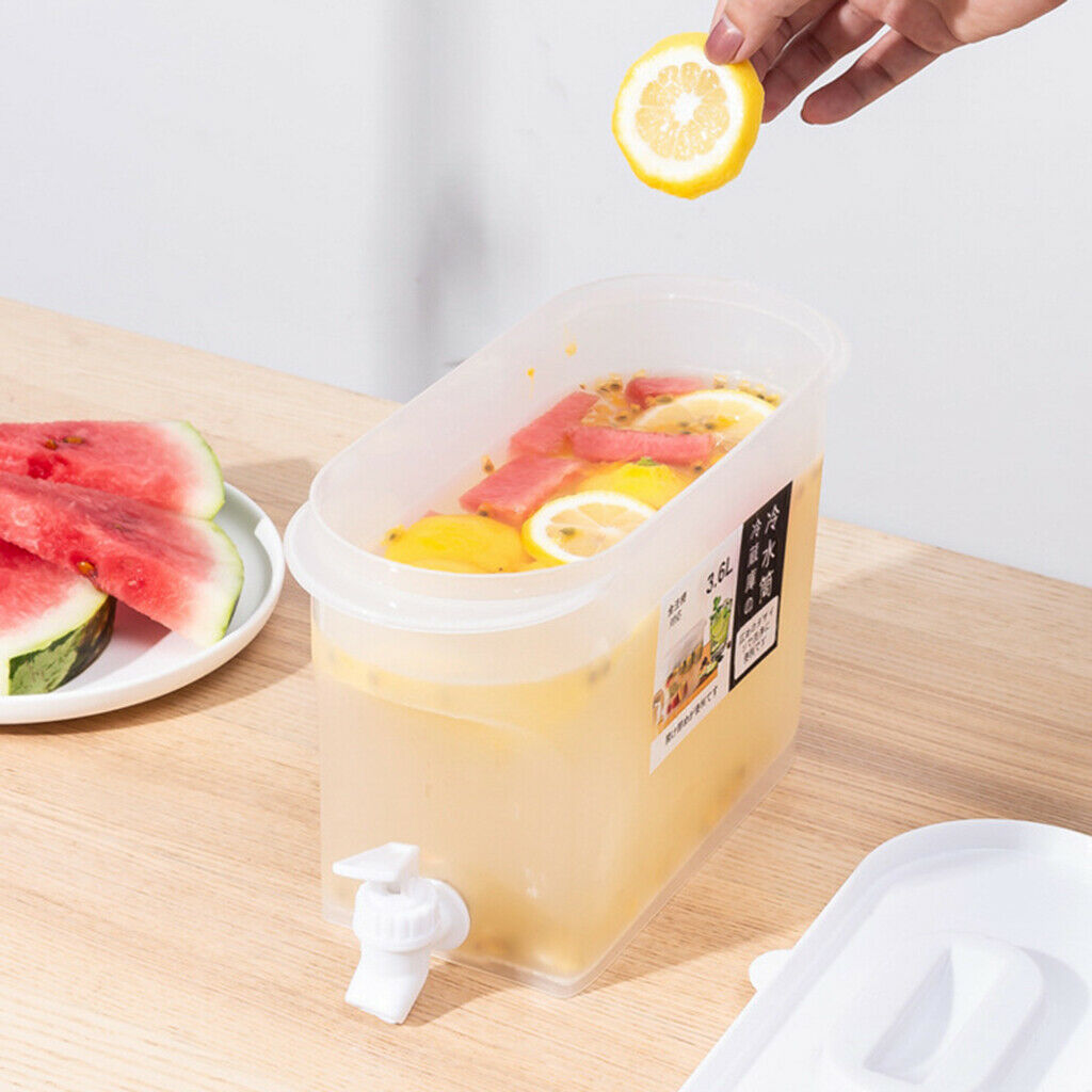 3.6L Cold Kettle for Fruit Tea Beverage Ice Tea Pitcher with Faucet BPA Free