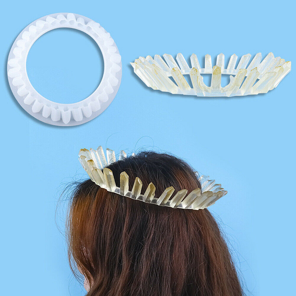DIY Crystal Crown Silicone Mold Jewelry Hair Accessories Epoxy Casting Crafts