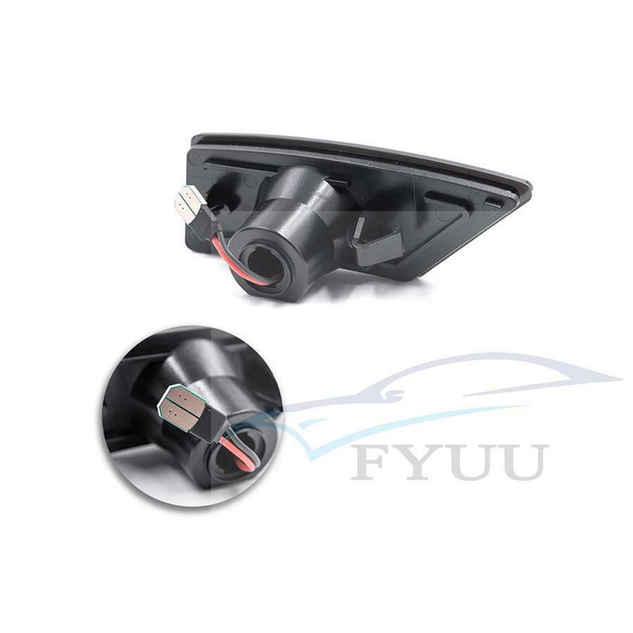 For Ford Ranger 2019-2020 2x Smoked Lens LED Lamp Front Bumper Side Marker Light