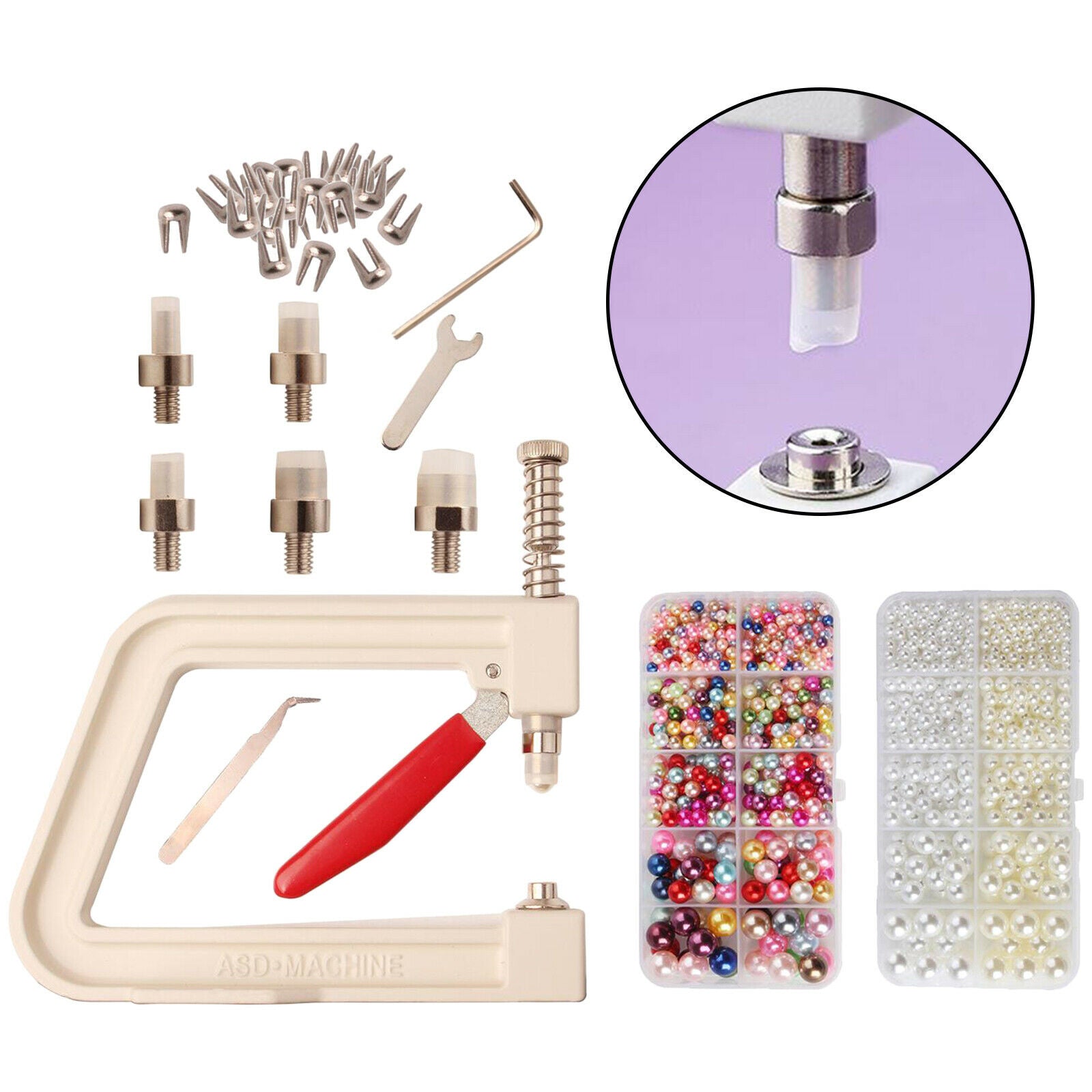 Manual beading pear bead press fusing machine hand press tool clothes