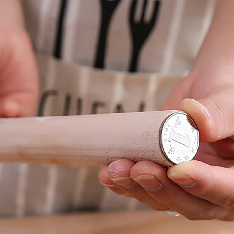 With scale Solid wood rolling stick Cake pie noodles rolling Pins Dough R.l8