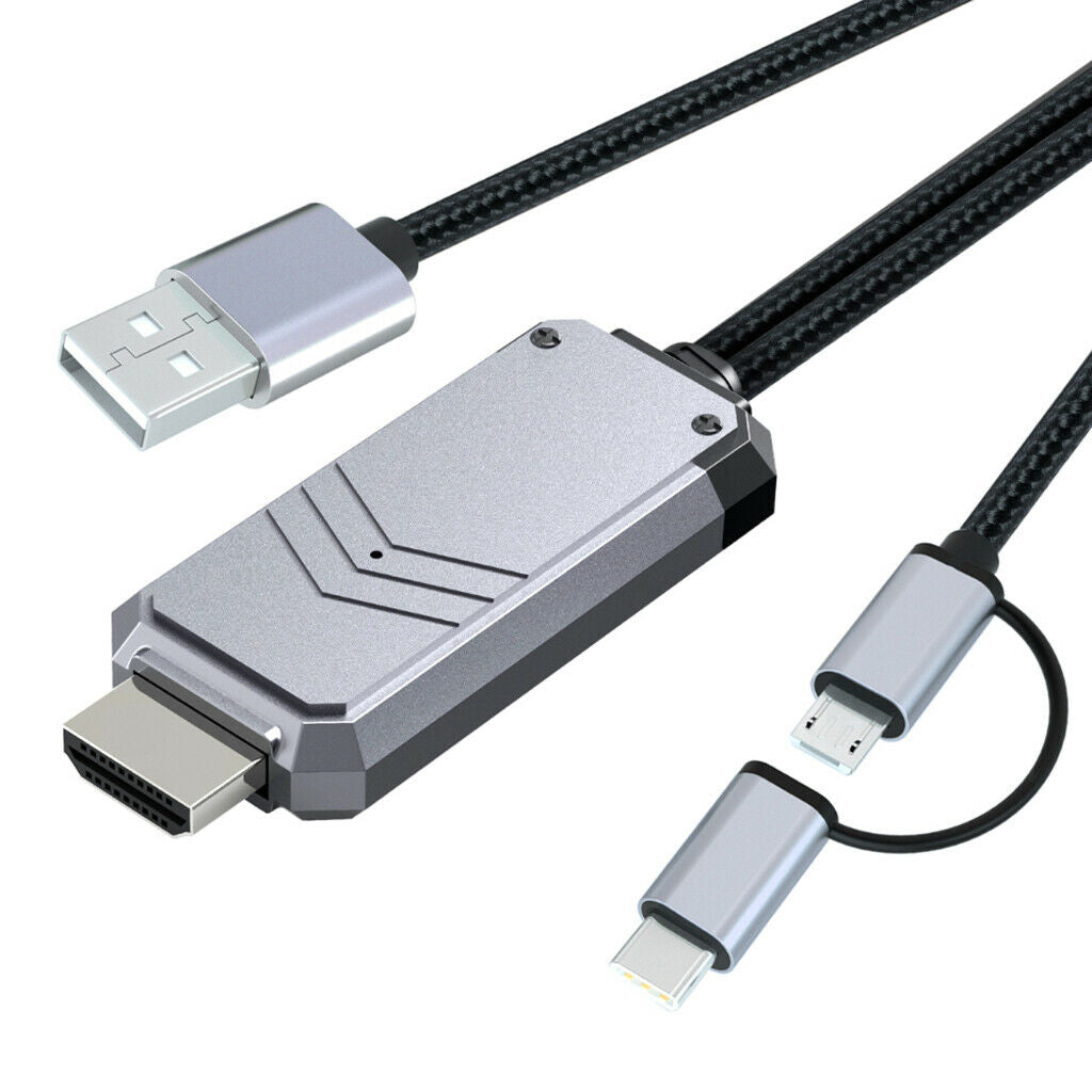 1080P Type C Micro USB to   HDTV ADAPTER CABLE for Smartphone to TV/Projector