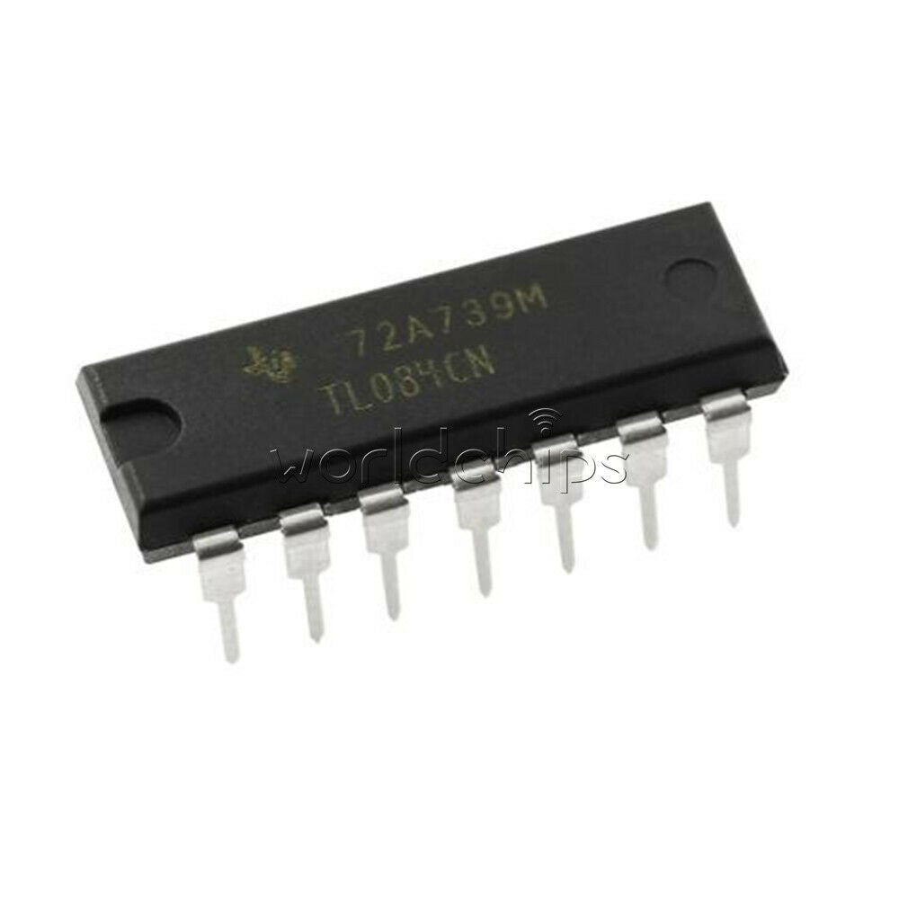 10Pcs TL084CN TL084 DIP-14 Quad JFET-Input Op Amp IC NEW