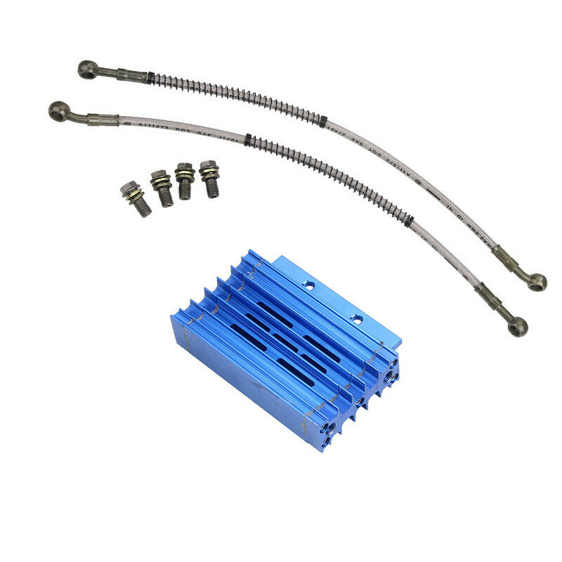 Motorcycle Bike Engine Cooling Radiator Oil Pipe Cooler Kit For 125cc 140cc150cc
