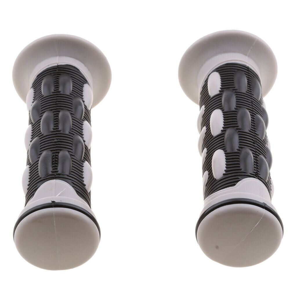 1 Pair 22mm Motorcycle Handlebar Rubber Gel Hand Grip Universal Black