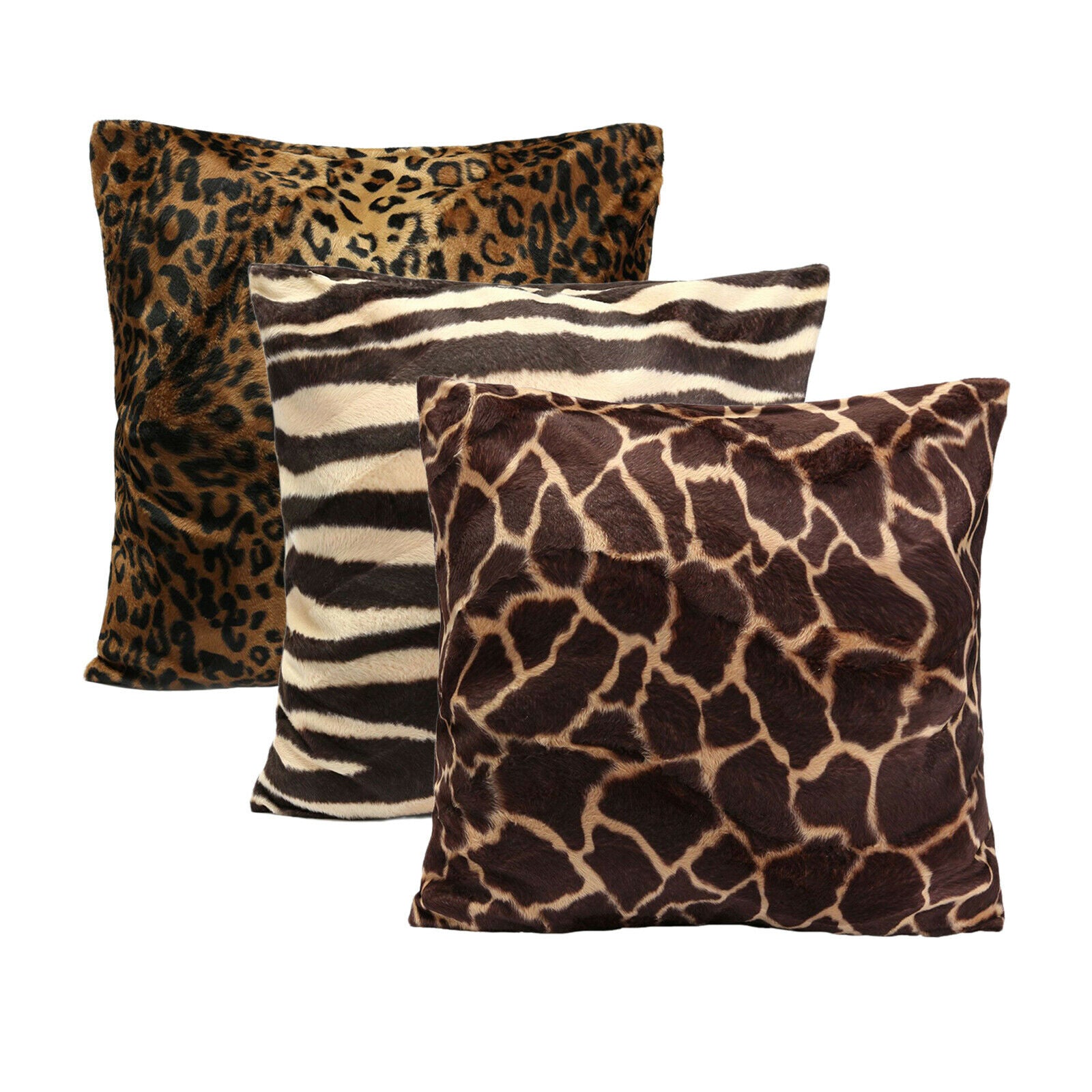 3 Pieces Leopard Printing Pillowcase Cushion Container 18" Home Bed Decors
