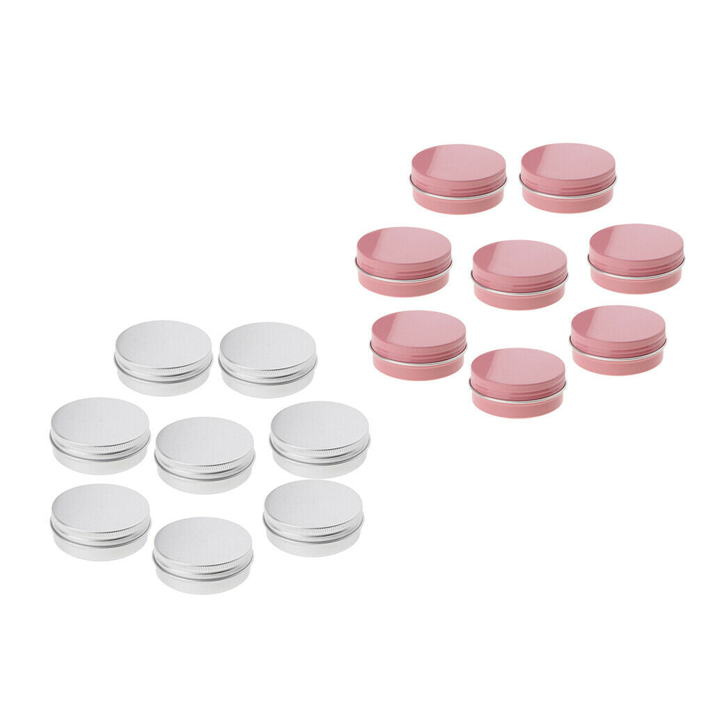Aluminum Art Cosmetic Make Up Pot Lip Jar Travels Tin Container Box Screw Lid