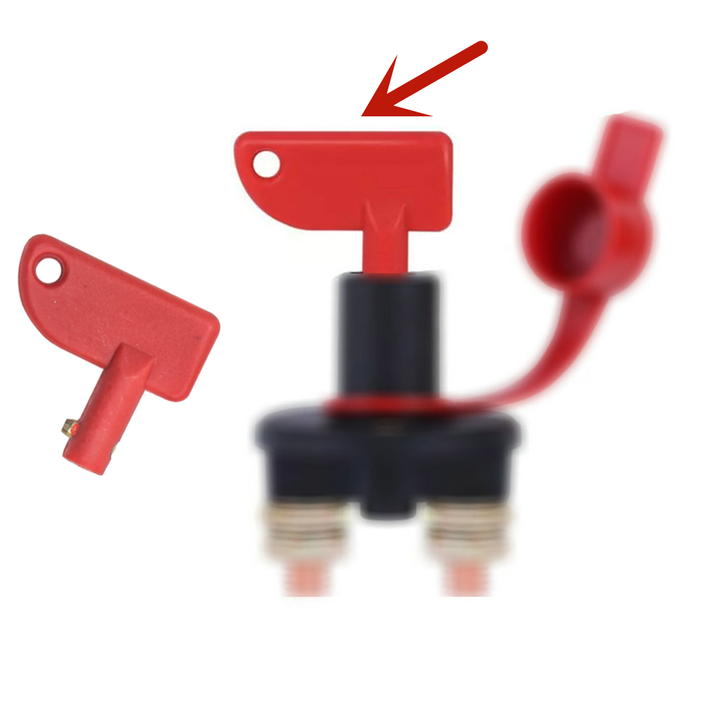 2pcs Car Power Switch Key Replacement Spare Key Battery Cut Off Isolator Switch