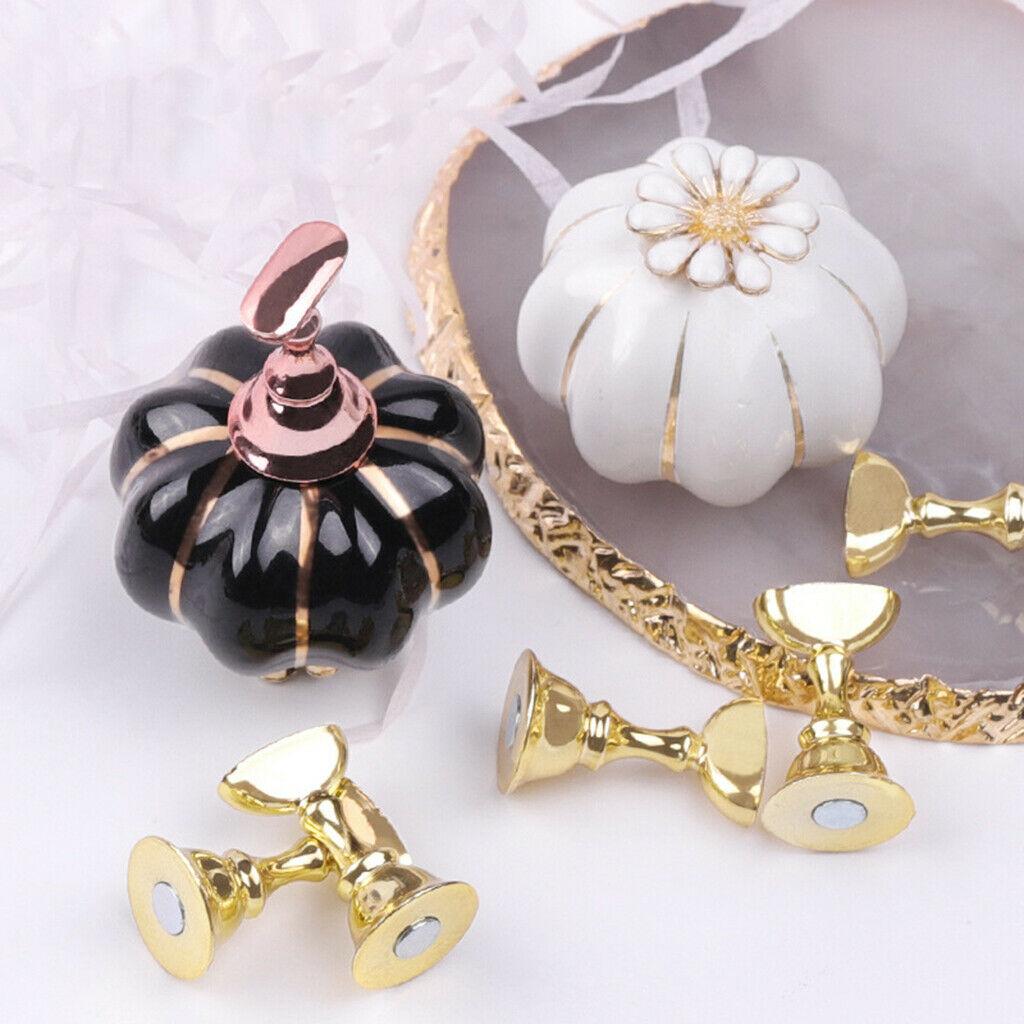 Pumpkin Shaped Acrylic Finger Nail DIY Nail Art Display Stand Training Tools