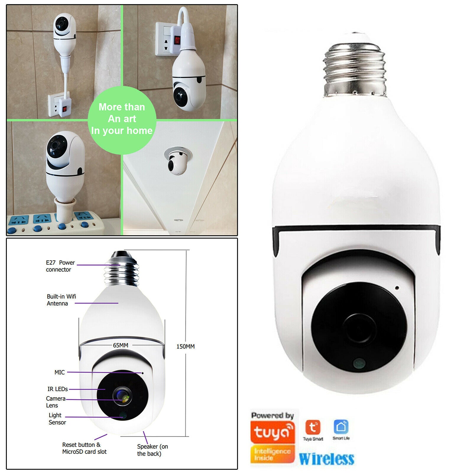 WiFi Camera 1080P HD IP Security Camera Wireless Motion Tracker Baby Monitor