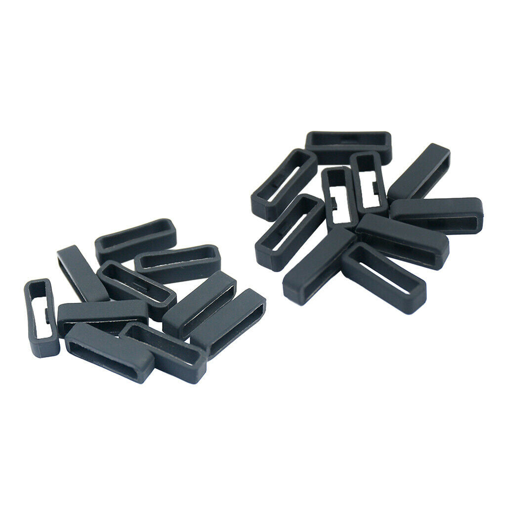 20pcs 20/26mm Rubber Fastener Ring Watch Bands Wristband Loop Replacement