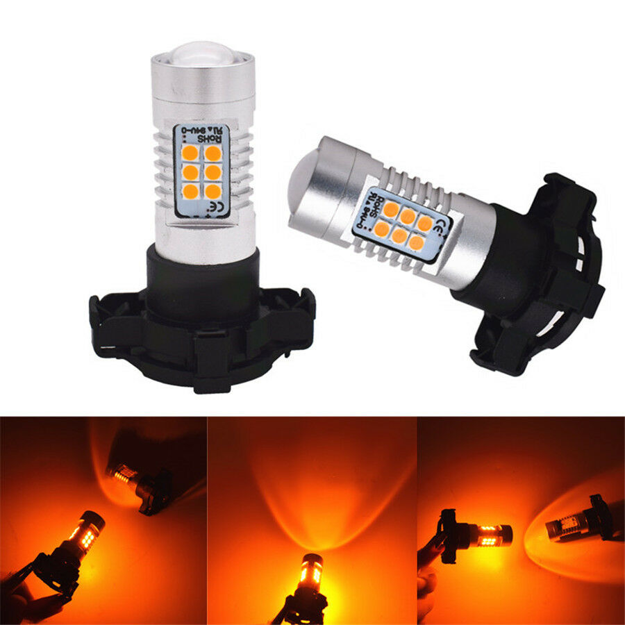 PY24W Amber Yellow Error Free 21SMD LED Bulbs For BMW Front Turn Signal Lights