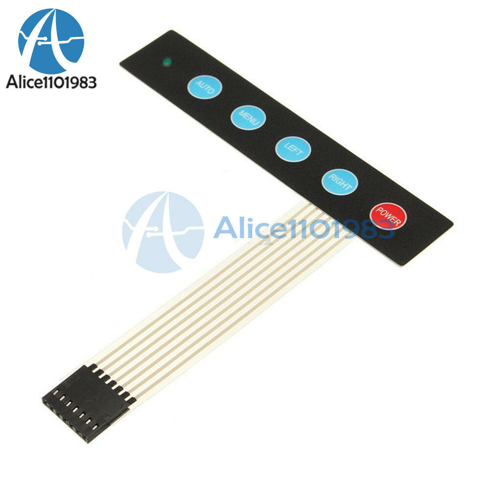 2PCS 1x5 Matrix Array 5Keys Membrane Switch Control Keypad Keyboard For Arduino