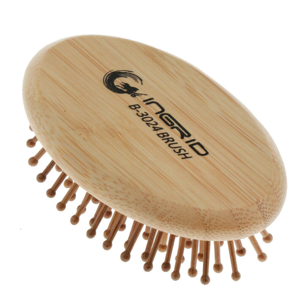 Wooden Paddle Hair Brush Travel Portable Hairbrush for Shiny Silky Hair