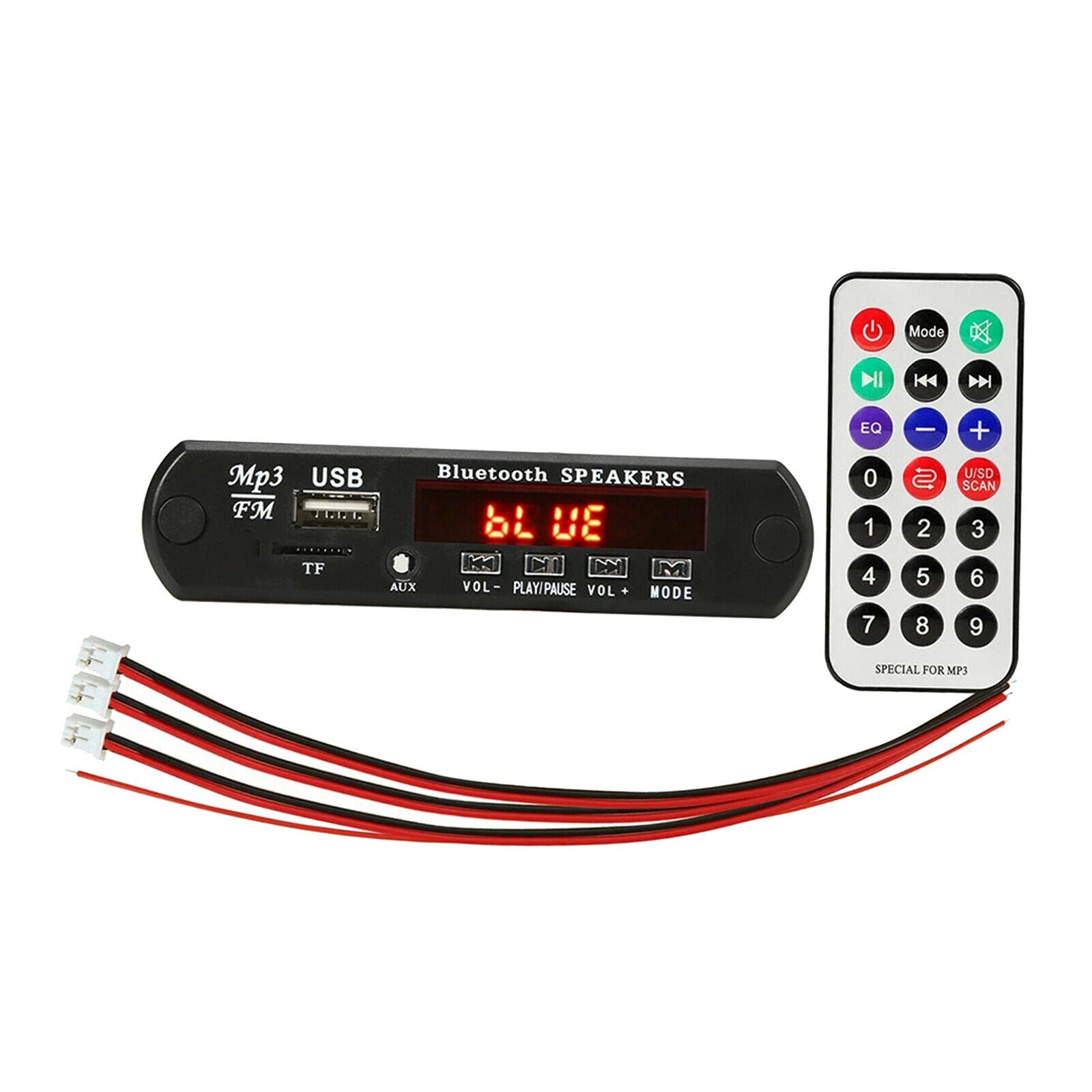 12V Car Bluetooth MP3 AUX FM Decoder Board Audio Decoding Module TF Card USB