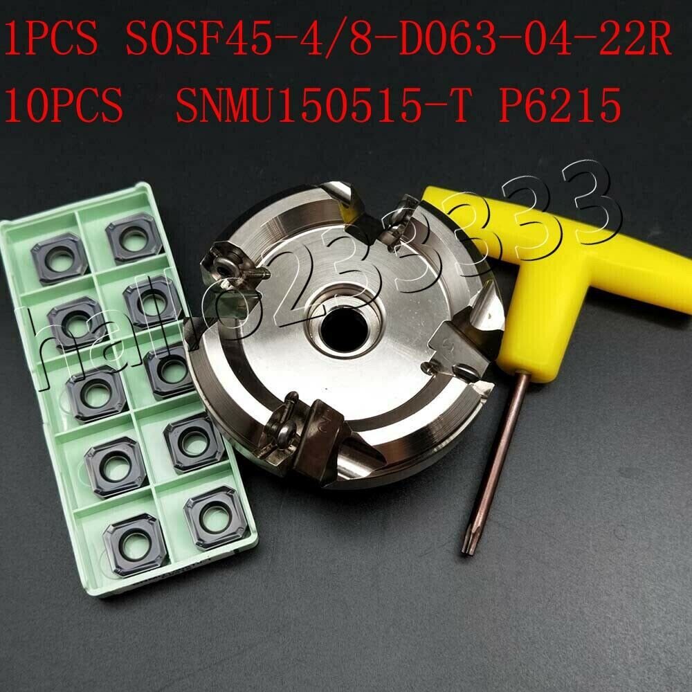 Φ63-22 4F + 10pcs SNMU 150515 -T Rough End Mills Indexable Face Milling Holder
