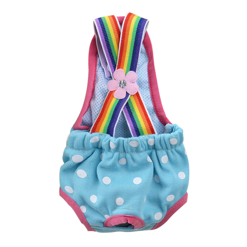 2 x Beautiful Reusable Dog Diapers with Adjustable Strap Suspender â€“ Cotton