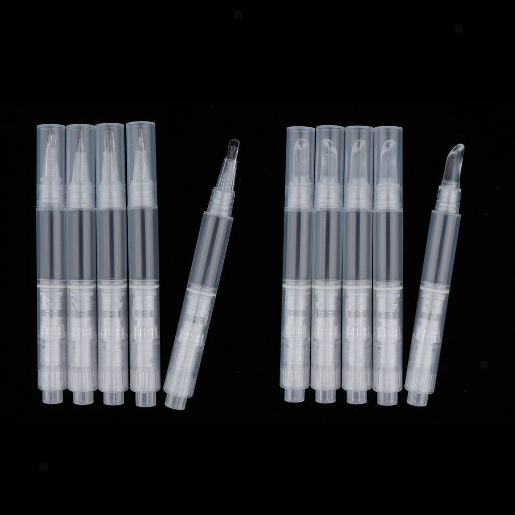 5 Pieces Transparent  Pen / Empty Lip Gloss Pen Eyelash Extensions - Clear, Flat