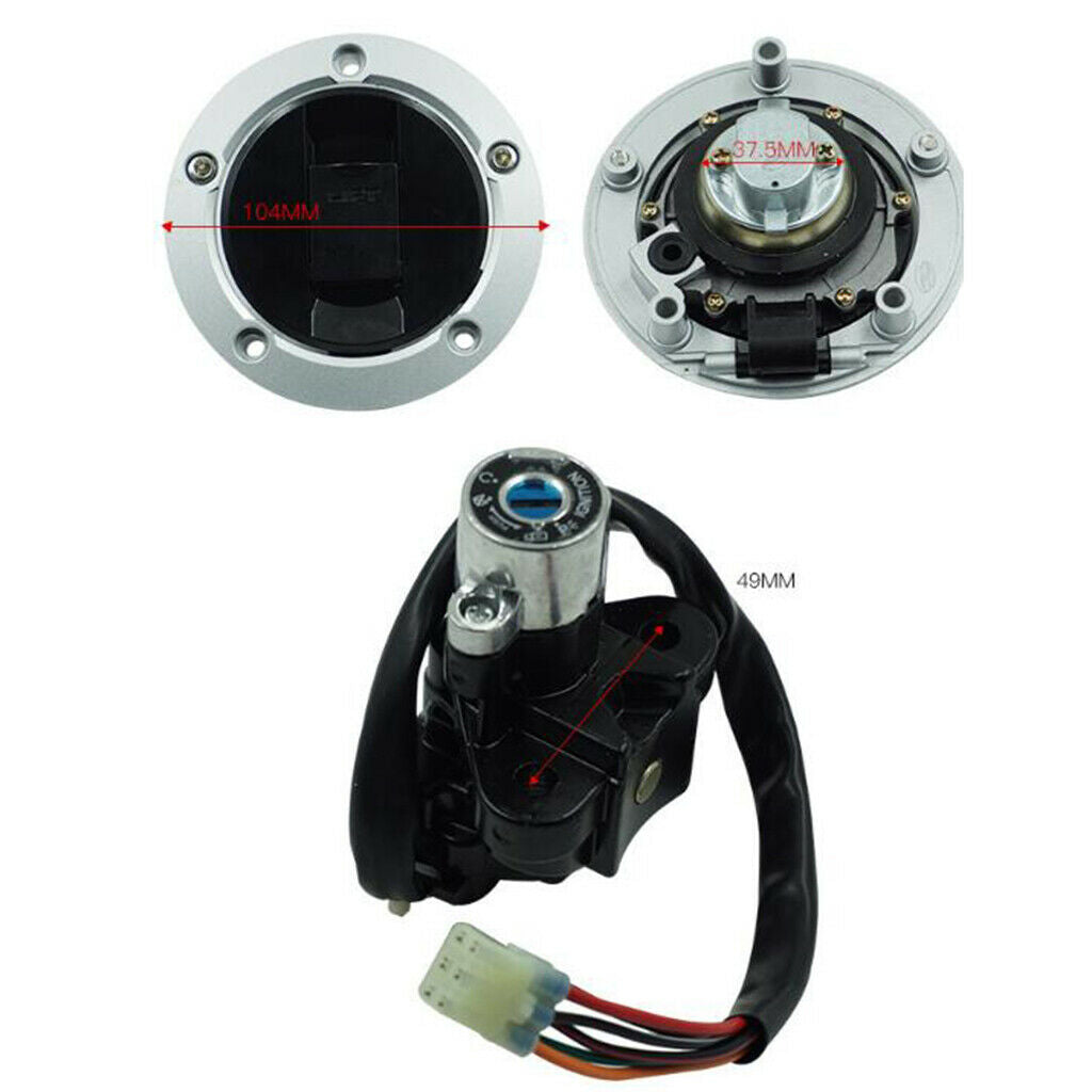 Ignition Switch Fuel Gas Tank   Cover Lock Set fors for Suzuki GSXR600 K6 K7