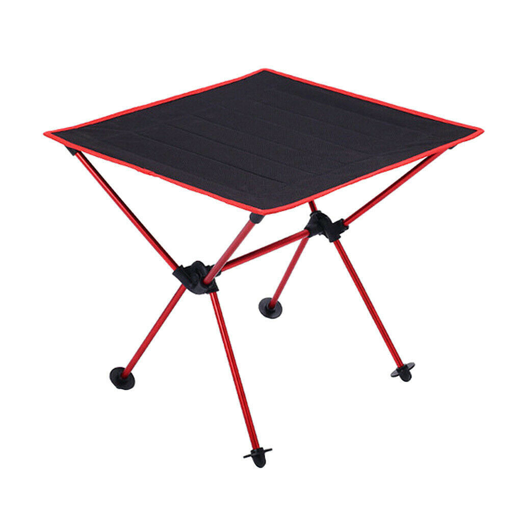Foldable Camping Picnic Table Portable Compact for Camp Beach Outdoor Red
