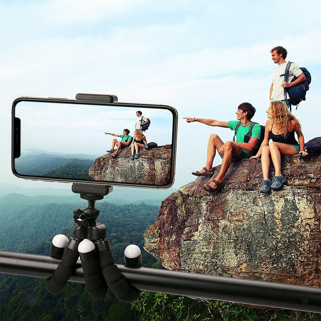 Portable Adjustable Sponge Tripod Phone Camera Stand Holder with Remote