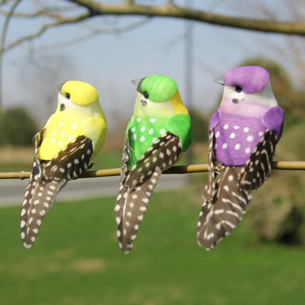 1X Birds Simulation Artificial Feather Doves Feather Park Mall Ornamen.l8