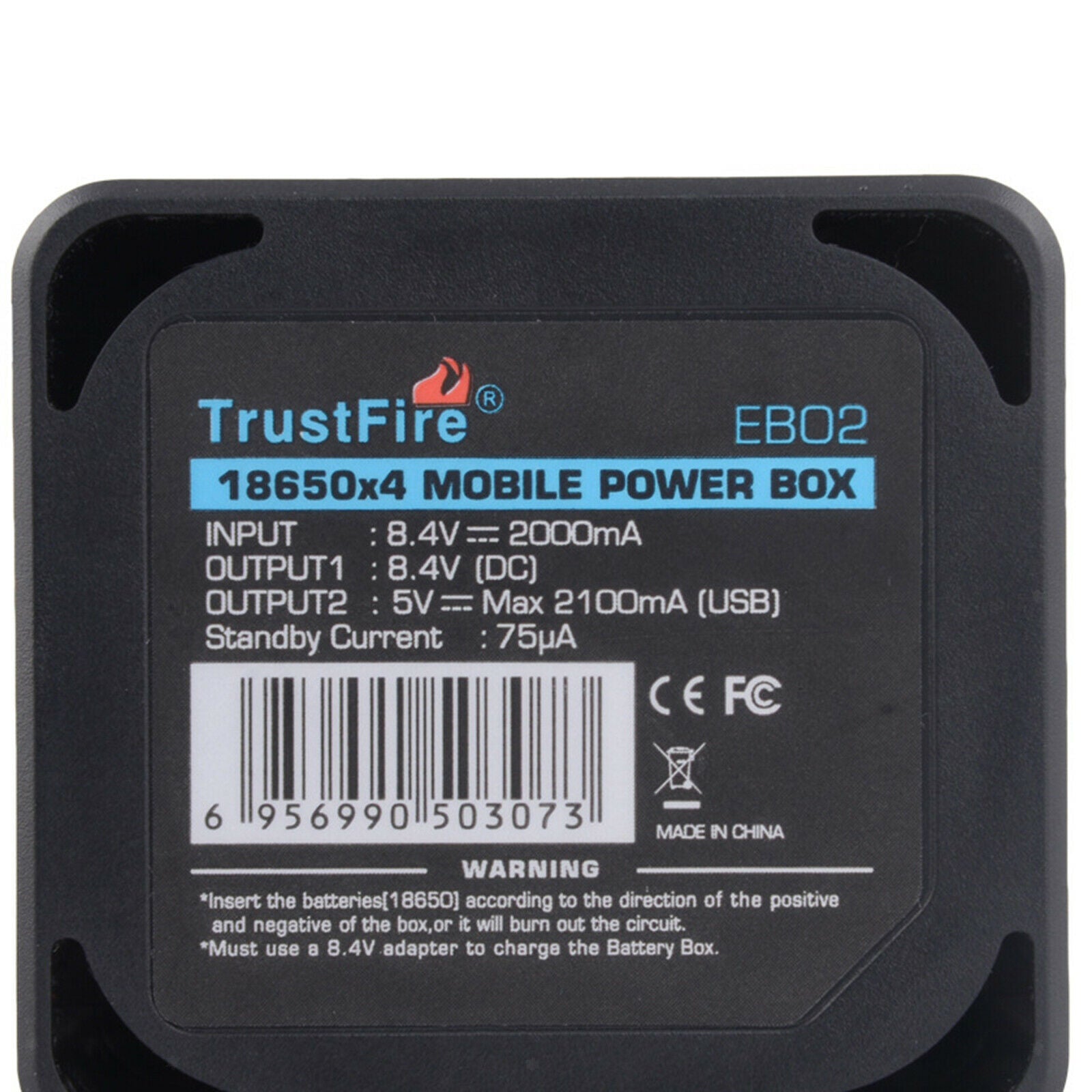 Mobile Power Box Rainproof with Indicator Light Safety Cycling Headlamp