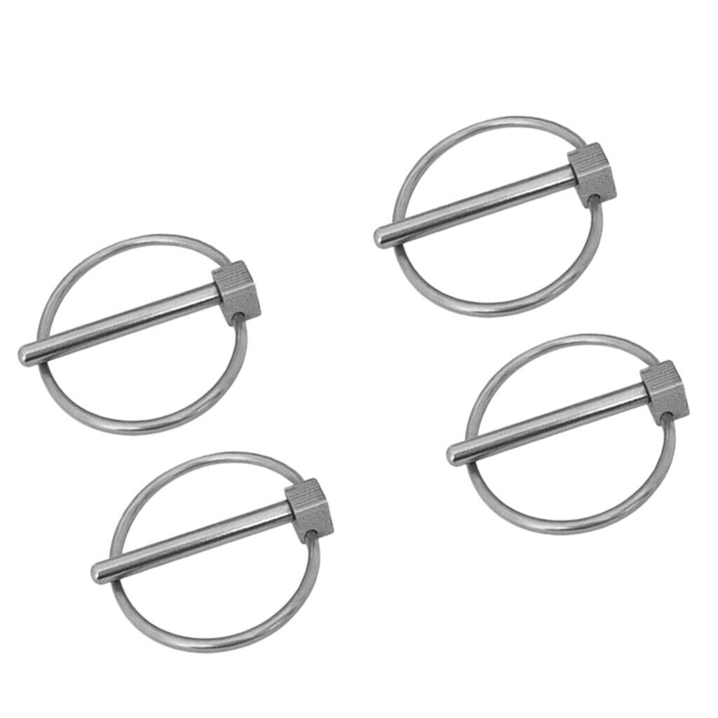 4x stainless steel lynch pins 4.0mm for tractor trailer digger