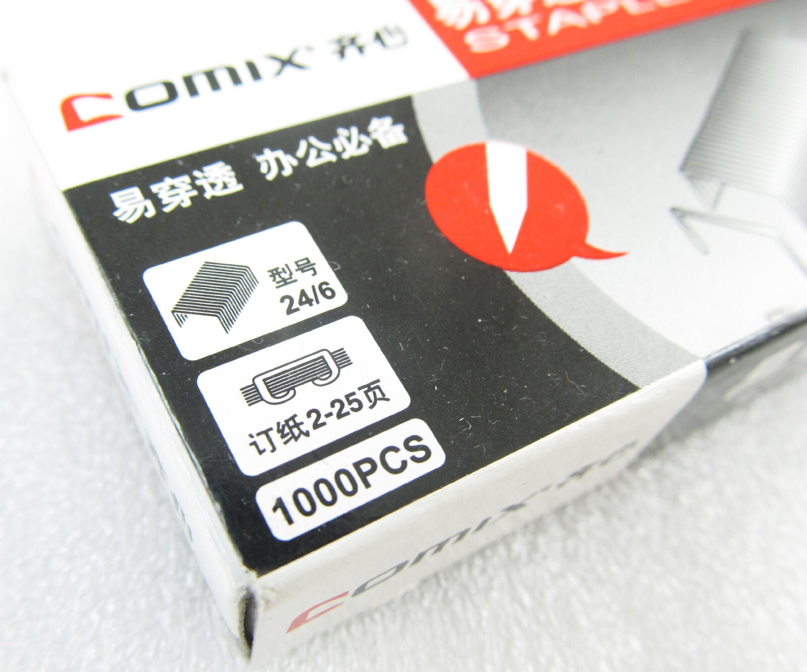 10 Boxs Comix B3058 24/6#ï¼ˆ12#ï¼‰ Staples 1000pcs per box NEW