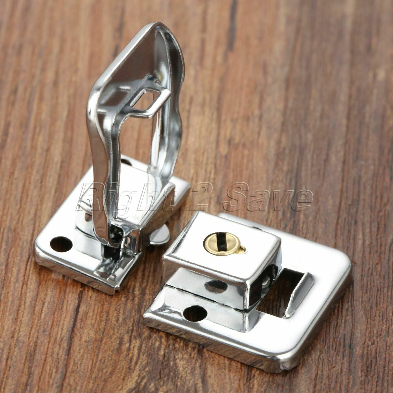 Cabinet Wardrobe Cupboard Drawer Jewelry Box Hasps Toggle Latch Lock & Key Set