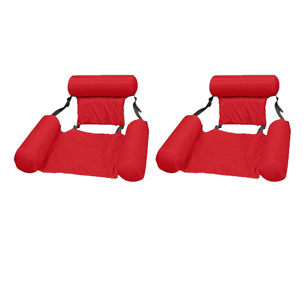 2Set Swimming Floating Chair Pool Seats Inflatable Water Bed Lounge Chairs Float