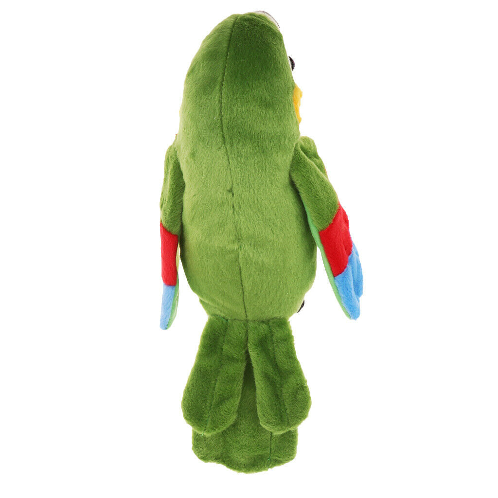Plush Talking Repeating Parrot Gift Education Interactive Toys Green