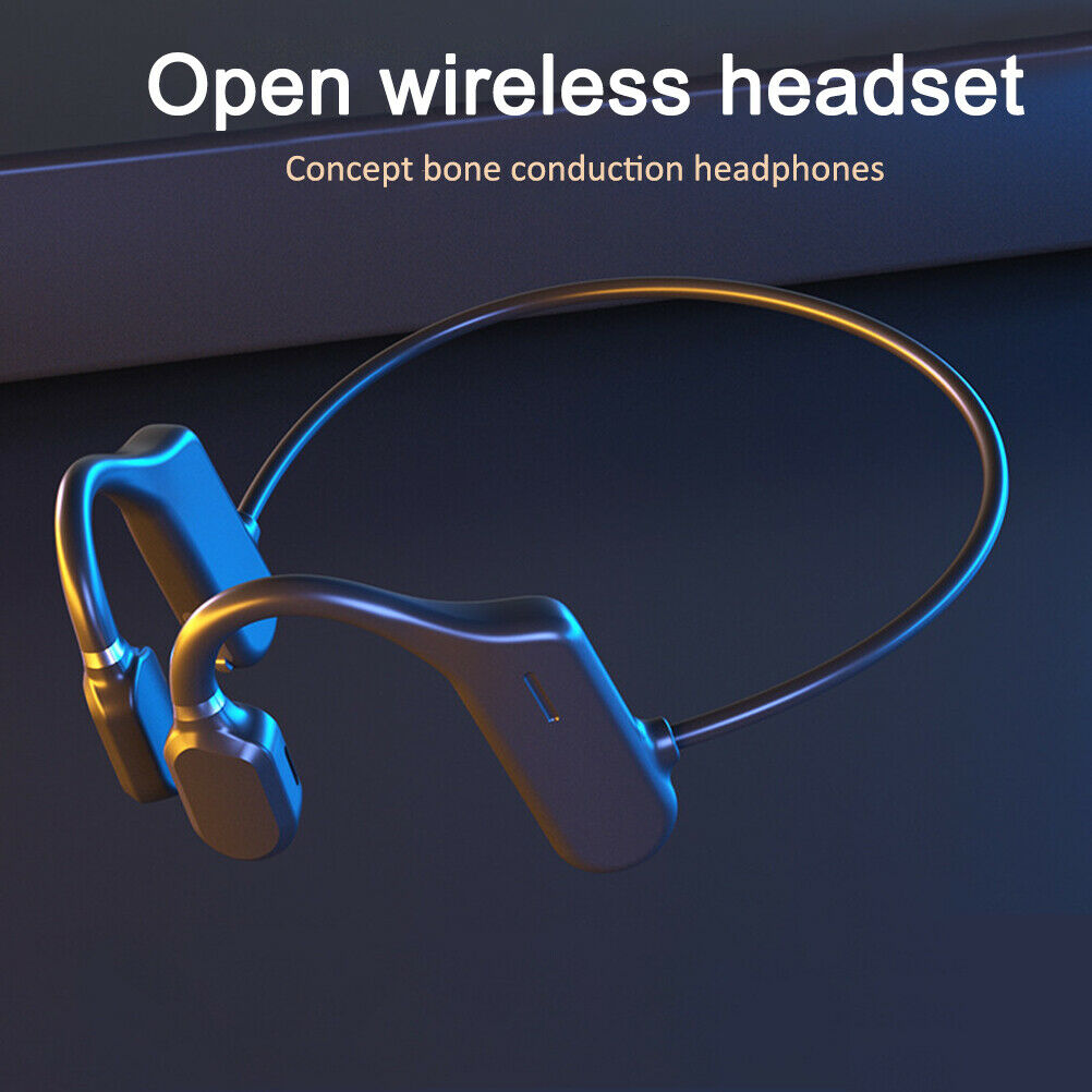Bone Conduction Headphones with Mic Wireless Bluetooth Open-Ear Earphone Headset