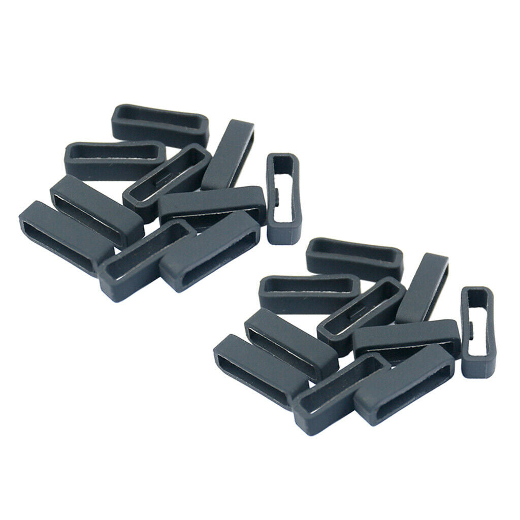 20 Pieces Silicone Fastener Rings for Garmin Fenix 5/5s/5x Series 235 22mm