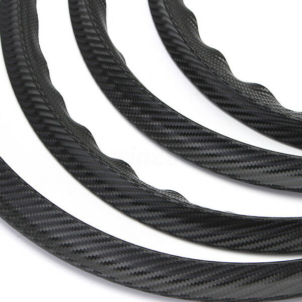 4x 28.7" Carbon Fiber Car Wheel Eyebrow Arch Trim Lips Fender Flares Protector