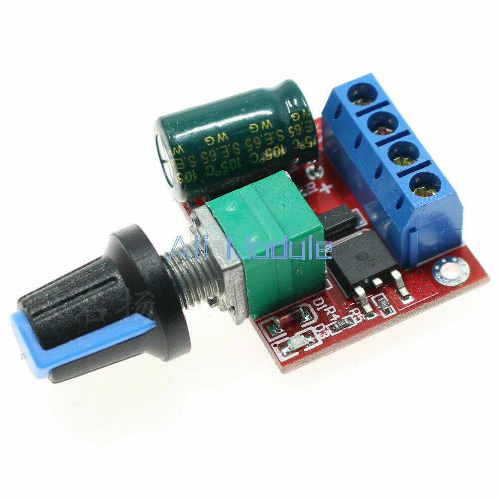 4.5V~35V 5v 6V 12V 24V 5A Mini PWM DC Motor Speed Controller Switch LED Dimmer